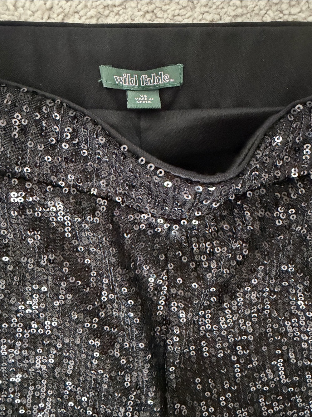 Wild Fable Black Sequin Wide-Leg Pants - Picture 4 of 4